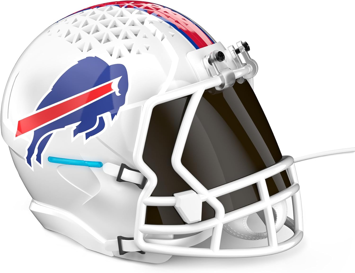 NFL Echo Dot Bundle: Includes Echo Dot | Glacier White and Limited-Edition NFL Helmet Stand | Buffalo Bills